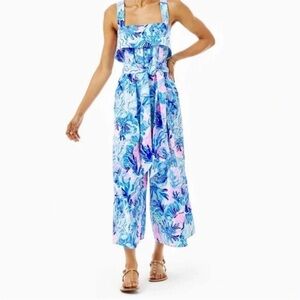 NWT Lilly Pulitzer Tasely Jumpsuit Shade Seekers Size 00 Stunning!